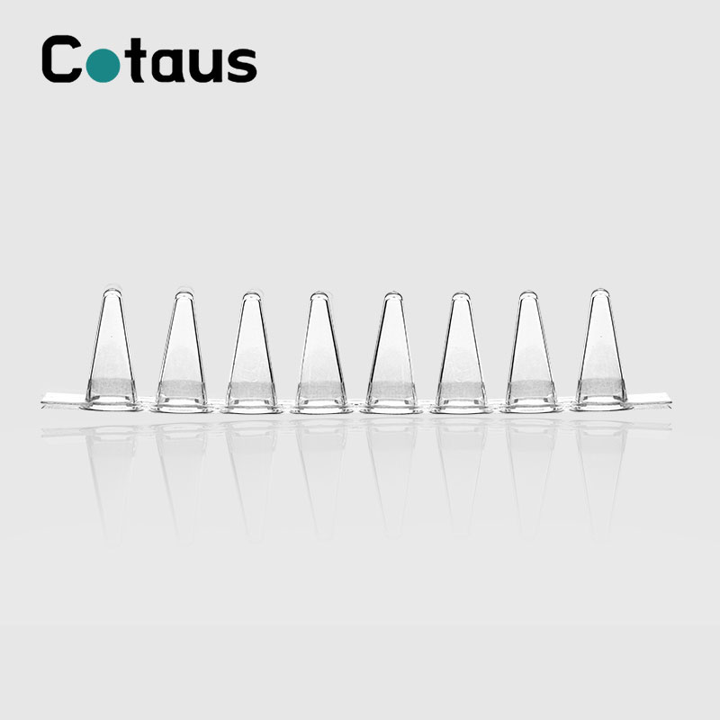 0,1 ml caurspīdīgas PCR 8 sloksņu caurules