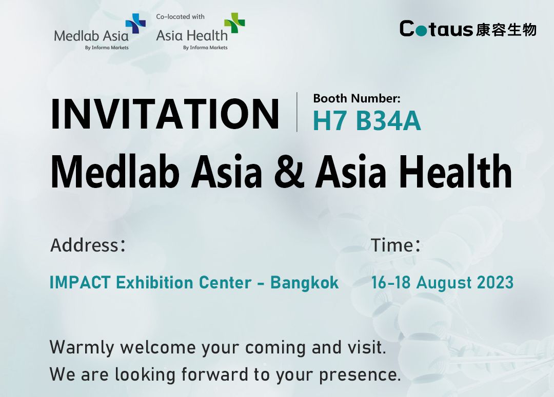 Izstādes ielūgums — Medlab Asia and Asia Health 2023 Bangkokā