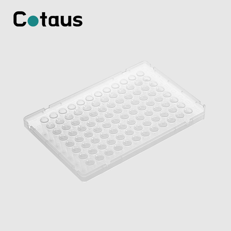 96 iedobes 0,1 ml dubultkrāsu pilnsvārku PCR plate